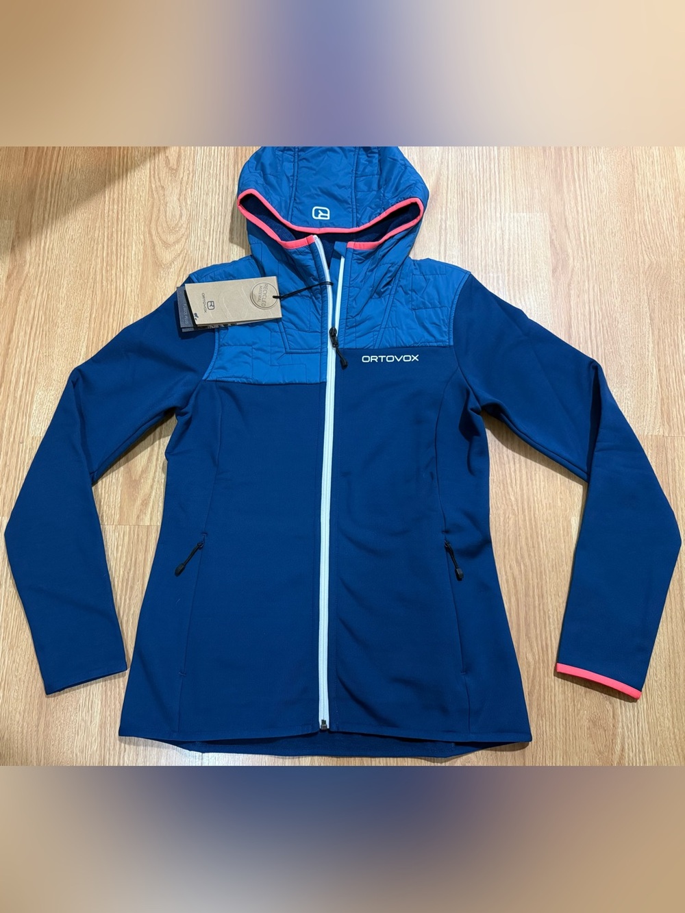 Ortovox Women’s L Fleece Hoody - Petrol Blue - NWT
